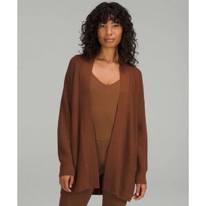 Lululemon Merino Wool-Blend Ribbed Long Wrap Sweater
Roasted Brown